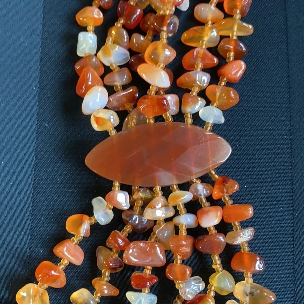 Baltic Amber Multi-Colored Necklace (or) Carnelian Agate - Picture 10 of 15